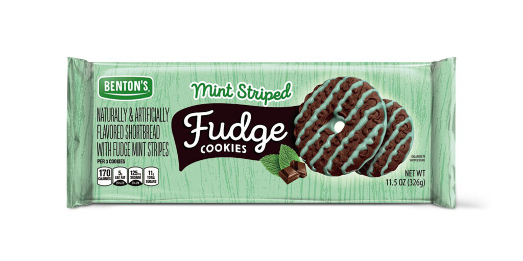 Benton's Fudge Mint Striped Shortbread