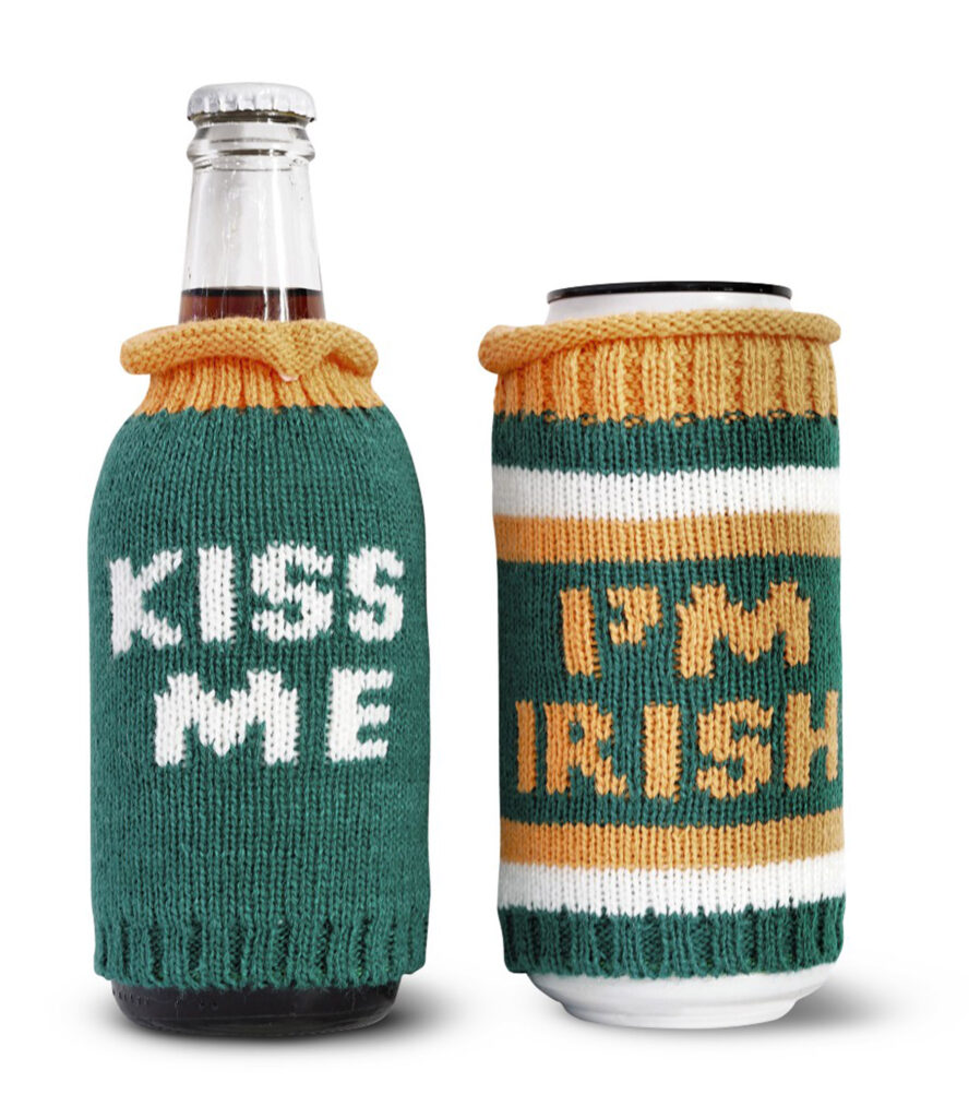 Pembrook St. Patrick's Day 2 Pk. Beer Bottle Slim Can Cover