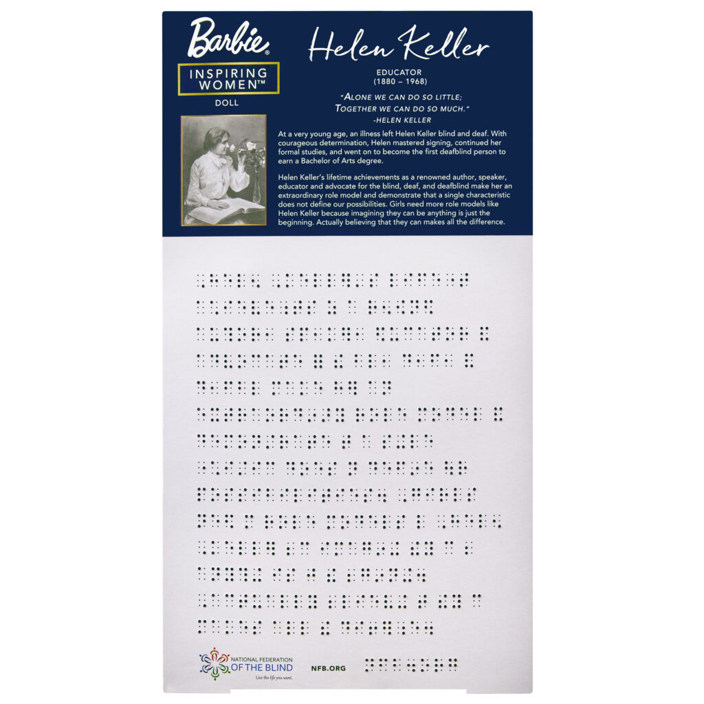 Barbie - Helen Keller Inspiring Women Doll 