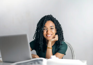 woman at computer